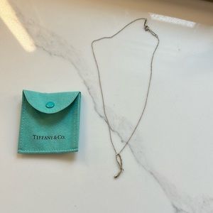 Tiffany initial necklace, silver, letter “L”